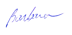 Barbara's signature